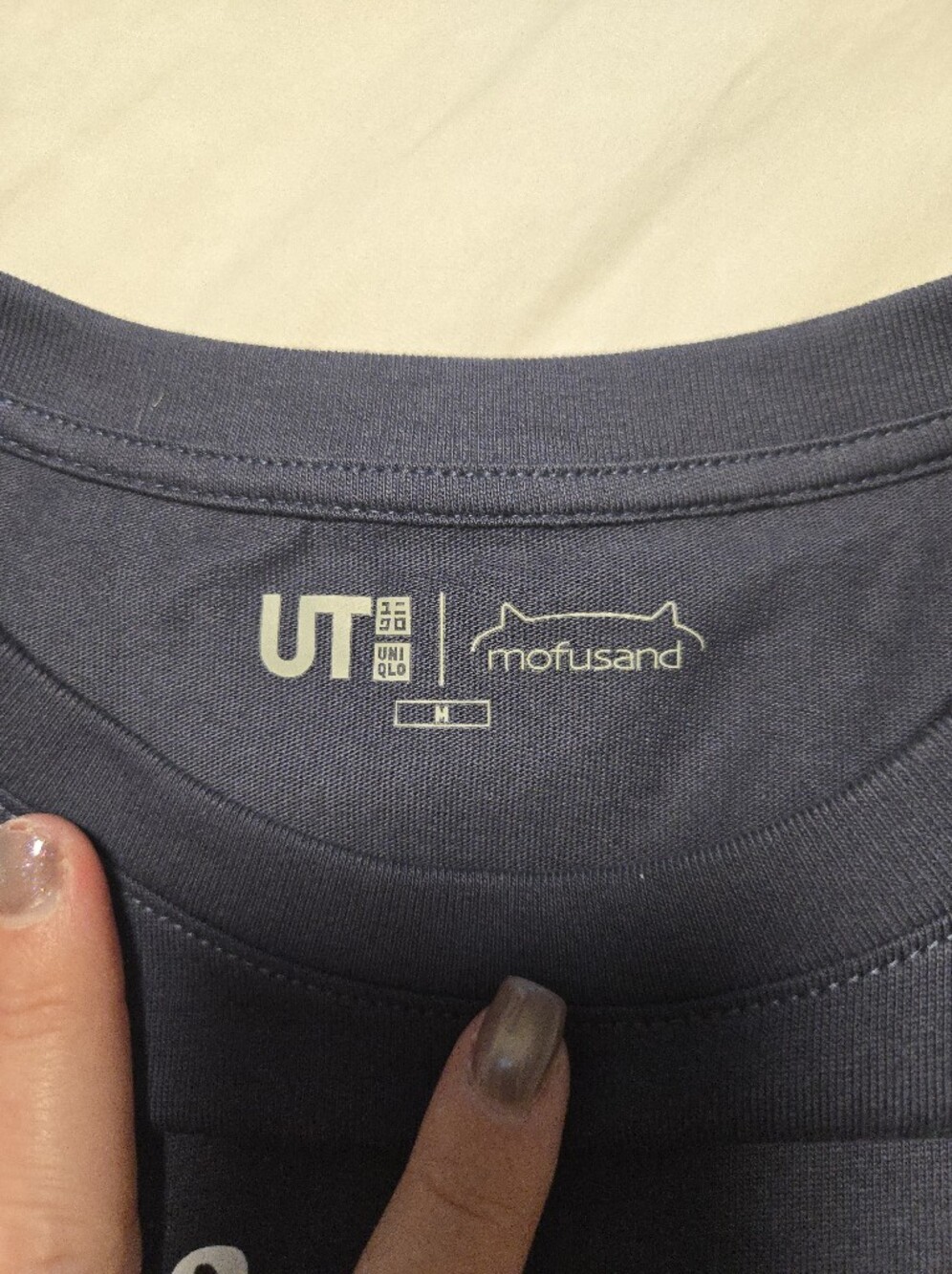 Uniqlo UT Mofusand Crew Neck T-Shirt — Slate Blue